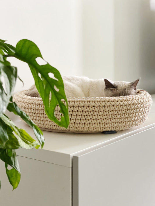 Cat Basket - Beige